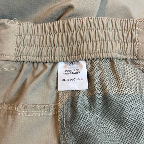 Outdoor Mens pant/zipper shorts Tan with pockets size 36 - Picture 3 of 7